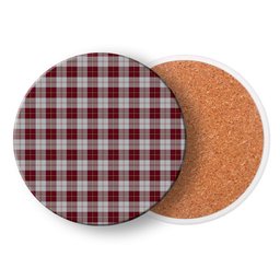 ScotsTee Shop Scottish Cunningham Dress Burgundy Dance Tartan Drinks Coasters – Wood, Rubber, Ceramic