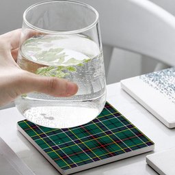 ScotsTee Shop Scottish Duncan of Sketraw Modern Tartan Drinks Coasters – Wood, Rubber, Ceramic