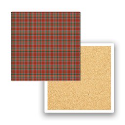 ScotsTee Shop Scottish Donald of Lochmaddy Ancient Tartan Drinks Coasters – Wood, Rubber, Ceramic