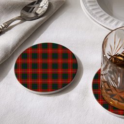 ScotsTee Shop Scottish Douglas of Roxburgh Tartan Drinks Coasters – Wood, Rubber, Ceramic
