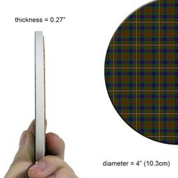 ScotsTee Shop Scottish Fraser Hunting 1 Tartan Drinks Coasters – Wood, Rubber, Ceramic