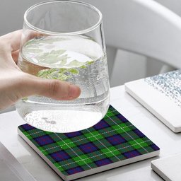 ScotsTee Shop Scottish Davidson of Tulloch Tartan Drinks Coasters – Wood, Rubber, Ceramic