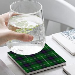 ScotsTee Shop Scottish Donald of The Isles Tartan Drinks Coasters – Wood, Rubber, Ceramic