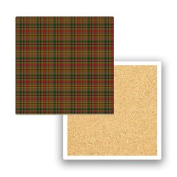 ScotsTee Shop Scottish Drummond of Strathallan Tartan Drinks Coasters – Wood, Rubber, Ceramic