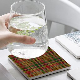 ScotsTee Shop Scottish Drummond of Strathallan Tartan Drinks Coasters – Wood, Rubber, Ceramic