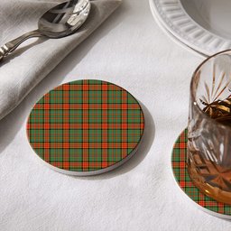 ScotsTee Shop Scottish Dalrymple of Castleton #2 Modern Tartan Drinks Coasters – Wood, Rubber, Ceramic