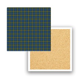 ScotsTee Shop Scottish Dalrymple M of Oxenfoord Tartan Drinks Coasters – Wood, Rubber, Ceramic