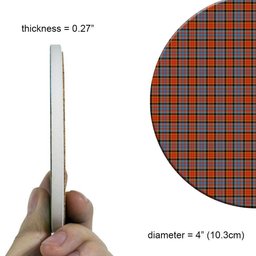 ScotsTee Shop Scottish Dalrymple of Castleton Ancient Tartan Drinks Coasters – Wood, Rubber, Ceramic