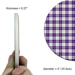 ScotsTee Shop Scottish Dunlop Dress Modern Tartan Drinks Coasters – Wood, Rubber, Ceramic