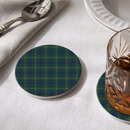 ScotsTee Shop Scottish Fraser Gathering Hunting Modern Tartan Drinks Coasters – Wood, Rubber, Ceramic