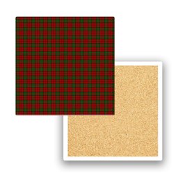 ScotsTee Shop Scottish Dunbar Tartan Drinks Coasters – Wood, Rubber, Ceramic