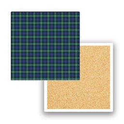 ScotsTee Shop Scottish Davidson of Tulloch SC Tartan Drinks Coasters – Wood, Rubber, Ceramic