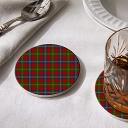 ScotsTee Shop Scottish Forrester Tartan Drinks Coasters – Wood, Rubber, Ceramic