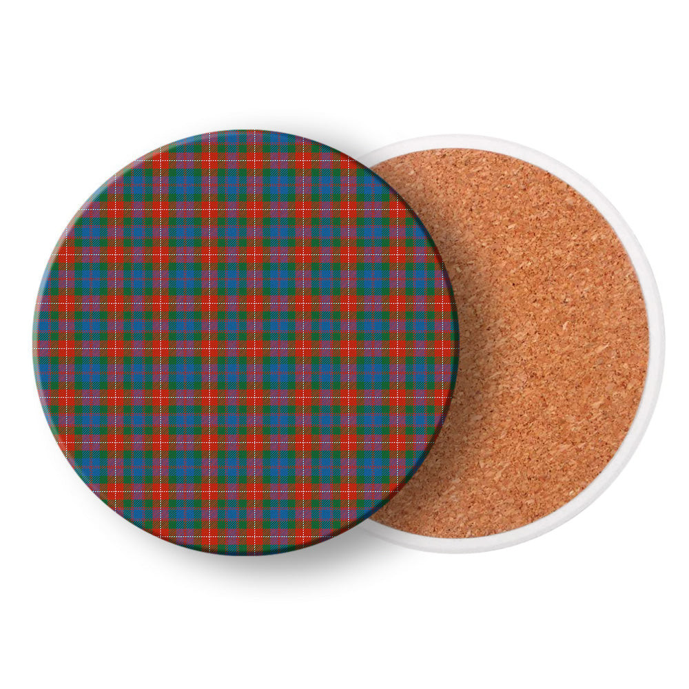 ScotsTee Shop Scottish Fraser of Lovat Ancient Tartan Drinks Coasters – Wood, Rubber, Ceramic