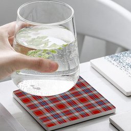 ScotsTee Shop Scottish Drummond of Perth Dress 2 Tartan Drinks Coasters – Wood, Rubber, Ceramic