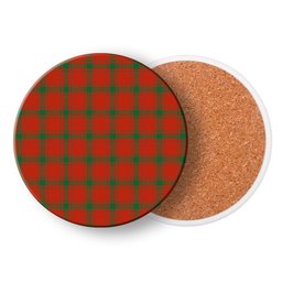 ScotsTee Shop Scottish Donald of Sleat Ancient Tartan Drinks Coasters – Wood, Rubber, Ceramic