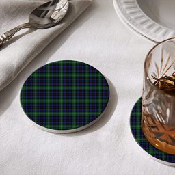 ScotsTee Shop Scottish Forbes Ancient 2 Tartan Drinks Coasters – Wood, Rubber, Ceramic