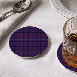 ScotsTee Shop Scottish Dundonald Tartan Drinks Coasters – Wood, Rubber, Ceramic