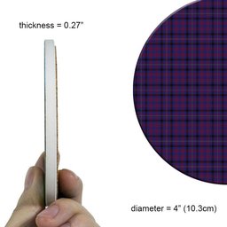 ScotsTee Shop Scottish Dundonald Tartan Drinks Coasters – Wood, Rubber, Ceramic