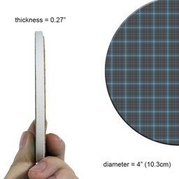 ScotsTee Shop Scottish Essence of Harris Tartan Drinks Coasters – Wood, Rubber, Ceramic