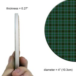 ScotsTee Shop Scottish Duncan of Sketraw Tartan Drinks Coasters – Wood, Rubber, Ceramic