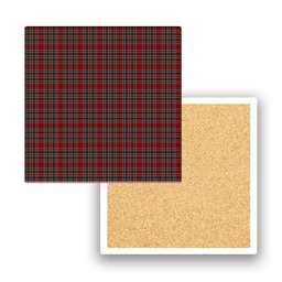 ScotsTee Shop Scottish Donald of Lochmaddy Tartan Drinks Coasters – Wood, Rubber, Ceramic