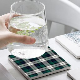 ScotsTee Shop Scottish Graham Dress Modern Tartan Drinks Coasters – Wood, Rubber, Ceramic