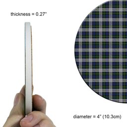 ScotsTee Shop Scottish Gordon Dress Original Tartan Drinks Coasters – Wood, Rubber, Ceramic