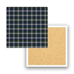 ScotsTee Shop Scottish Gordon Dress Original Tartan Drinks Coasters – Wood, Rubber, Ceramic