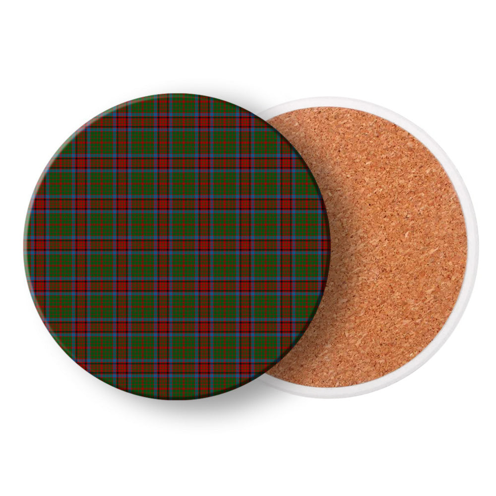 ScotsTee Shop Scottish Grant of Monymusk Tartan Drinks Coasters – Wood, Rubber, Ceramic