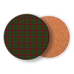 ScotsTee Shop Scottish Grant of Monymusk Tartan Drinks Coasters – Wood, Rubber, Ceramic