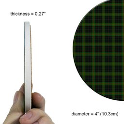 ScotsTee Shop Scottish Gunn VS Tartan Drinks Coasters – Wood, Rubber, Ceramic