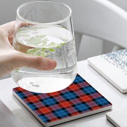 ScotsTee Shop Scottish Graham of Menteith Red Ancient Tartan Drinks Coasters – Wood, Rubber, Ceramic