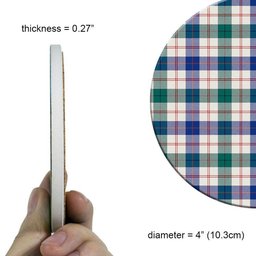 ScotsTee Shop Scottish Guthrie Dress Modern Tartan Drinks Coasters – Wood, Rubber, Ceramic