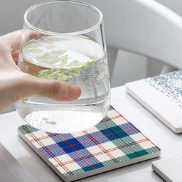 ScotsTee Shop Scottish Guthrie Dress Modern Tartan Drinks Coasters – Wood, Rubber, Ceramic
