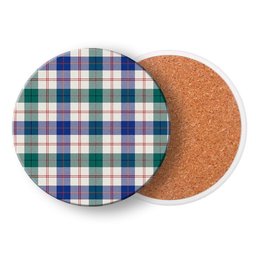 ScotsTee Shop Scottish Guthrie Dress Modern Tartan Drinks Coasters – Wood, Rubber, Ceramic