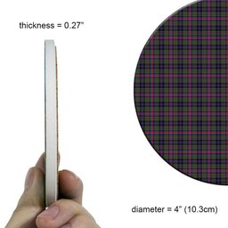 ScotsTee Shop Scottish Graham of Airth Modern Tartan Drinks Coasters – Wood, Rubber, Ceramic