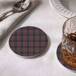 ScotsTee Shop Scottish Graham of Airth Ancient Tartan Drinks Coasters – Wood, Rubber, Ceramic