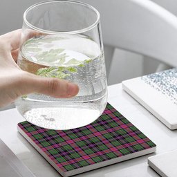 ScotsTee Shop Scottish Graham of Airth Ancient Tartan Drinks Coasters – Wood, Rubber, Ceramic