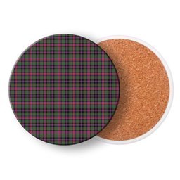 ScotsTee Shop Scottish Graham of Airth Ancient Tartan Drinks Coasters – Wood, Rubber, Ceramic