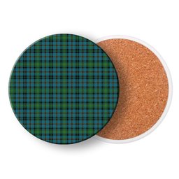 ScotsTee Shop Scottish Hope Vere Ancient Clan Tartan Drinks Coasters – Wood, Rubber, Ceramic