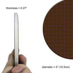 ScotsTee Shop Scottish Inches of Perth Tartan Drinks Coasters – Wood, Rubber, Ceramic