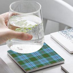 ScotsTee Shop Scottish Irvine of Glentulchan Modern Tartan Drinks Coasters – Wood, Rubber, Ceramic