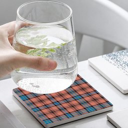 ScotsTee Shop Scottish Hannay Dress Modern Tartan Drinks Coasters – Wood, Rubber, Ceramic