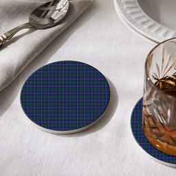 ScotsTee Shop Scottish Isle of Harris Tartan Drinks Coasters – Wood, Rubber, Ceramic