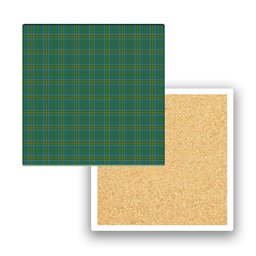 ScotsTee Shop Scottish Hunter of Hunterston Ancient Tartan Drinks Coasters – Wood, Rubber, Ceramic
