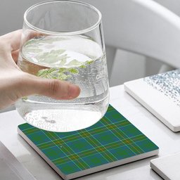 ScotsTee Shop Scottish Hunter of Hunterston Ancient Tartan Drinks Coasters – Wood, Rubber, Ceramic