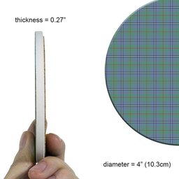 ScotsTee Shop Scottish Irvine of Glentulchan Ancient Tartan Drinks Coasters – Wood, Rubber, Ceramic