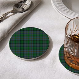 ScotsTee Shop Scottish Hope Vere Lochcarron Tartan Drinks Coasters – Wood, Rubber, Ceramic