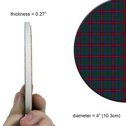 ScotsTee Shop Scottish Jardine Dress Tartan Drinks Coasters – Wood, Rubber, Ceramic